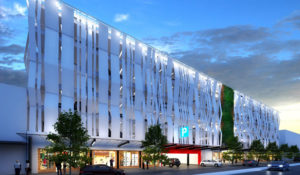 Rendering of The Gateway facade.