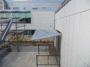 US EMBASSY IN LAOS OFFICE BUILDING AND ENTRANCE CANOPIES.