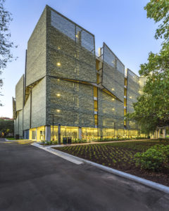 Rice University parking garage.